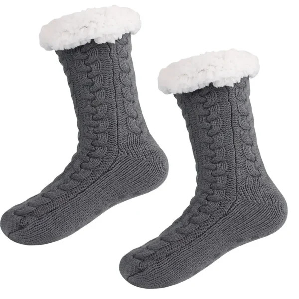 Non slip plush socks (3)