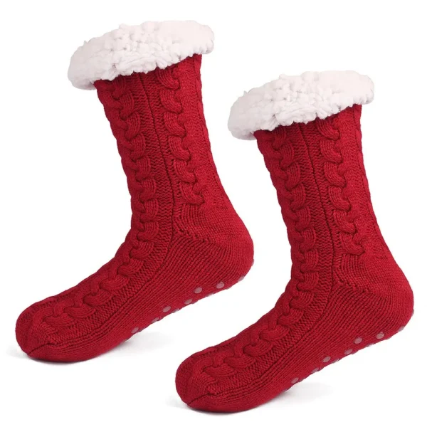 Non slip plush socks (4)