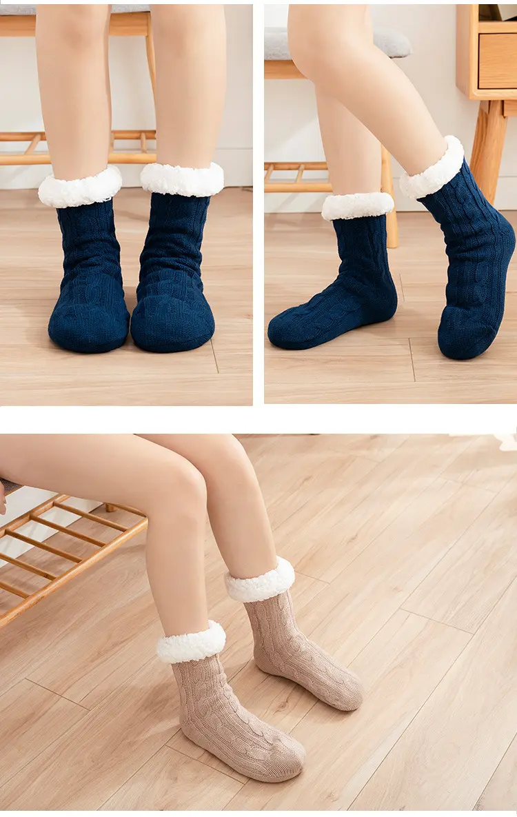 Non slip plush socks (5)