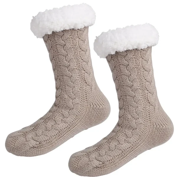 Non slip plush socks (6)