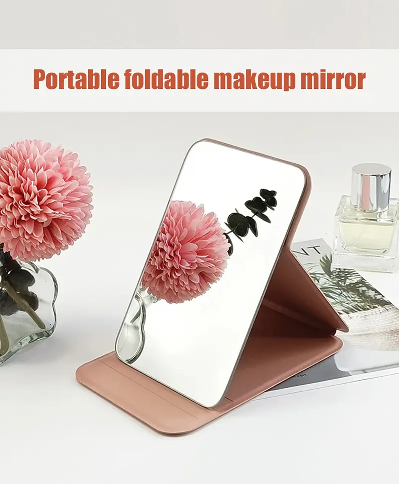 Portable Folding Mirror with PU Case (1)