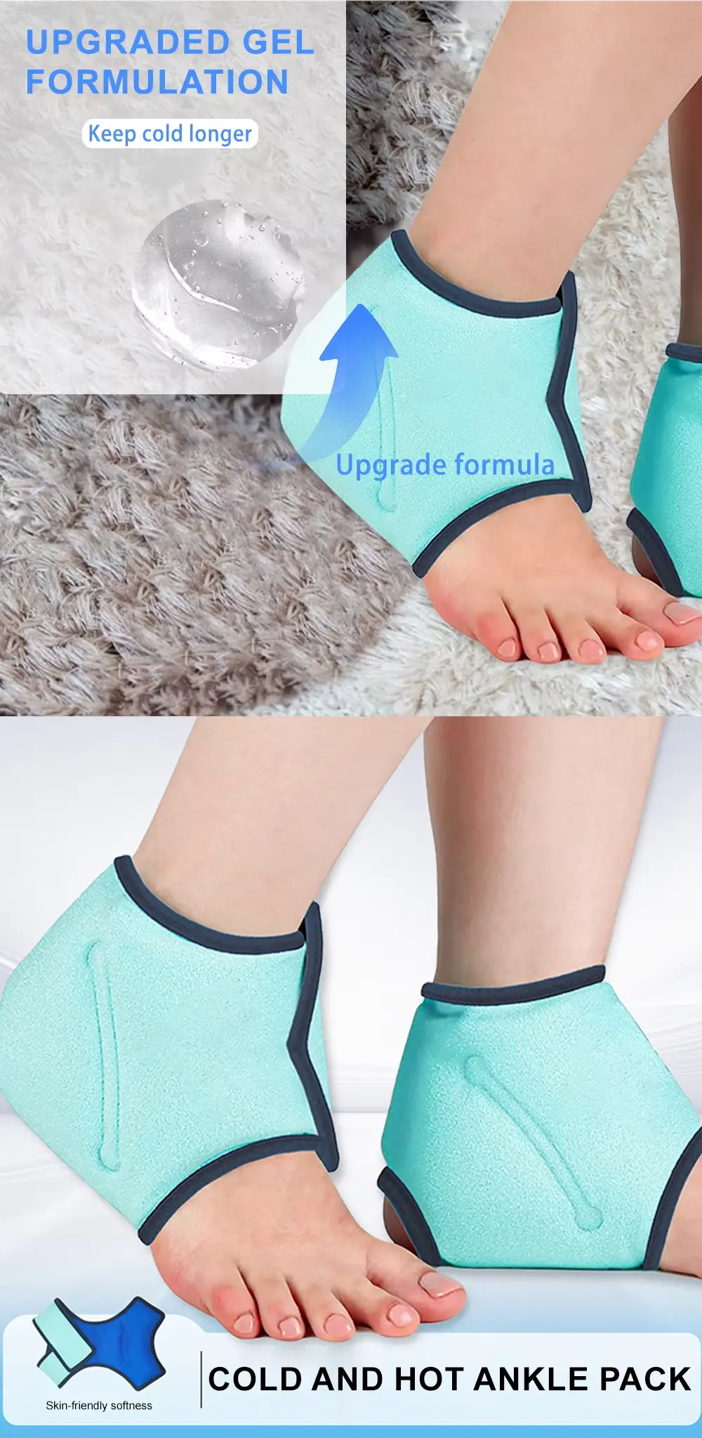 Ankle Ice Pack Wrap for Injuries（4）