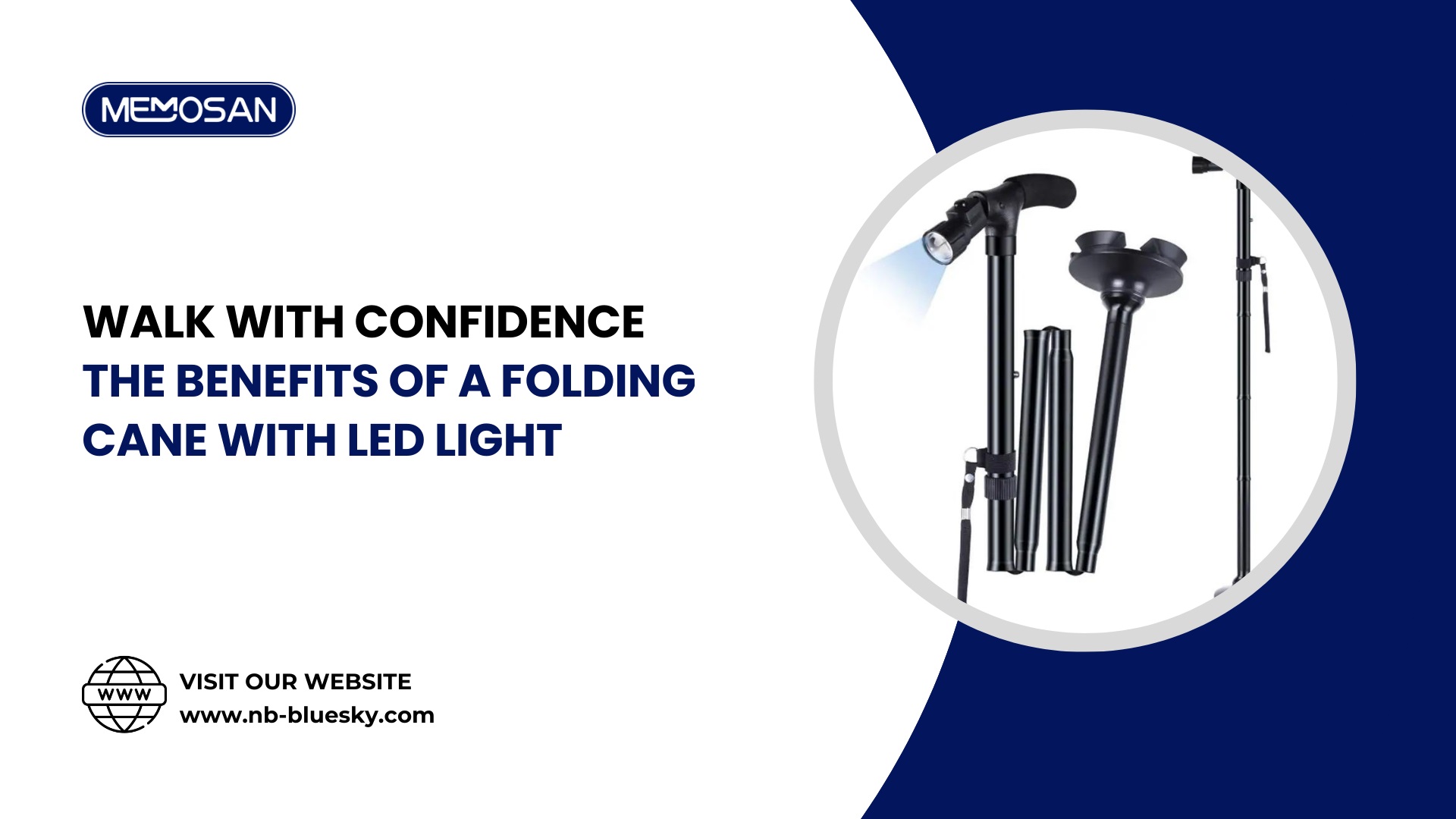 Walk with Confidence The Benefits of a Folding Cane with LED Light