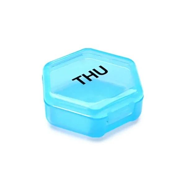 Custom Logo Rainbow 7 Days Pill Storage Case Weekly Medicine Container Health Care Pill Box (2)