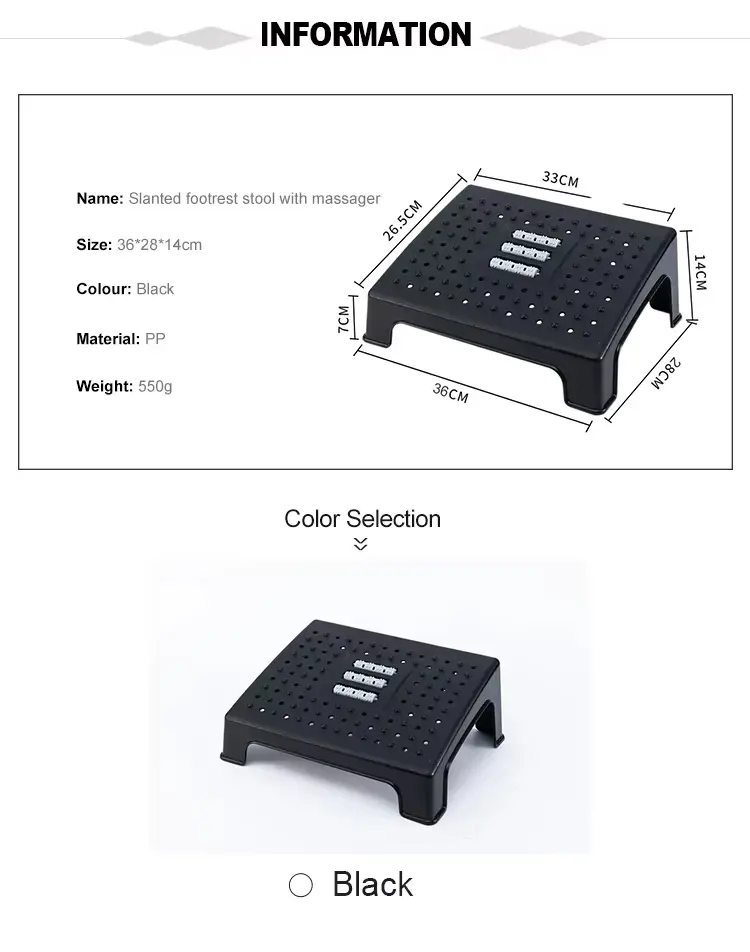 Foot Resting Stool with Rollers (2)