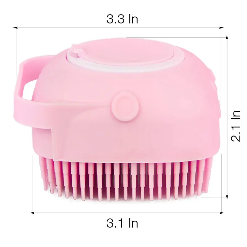 Silicone Body Shower Wash Massage Brush With Shampoo Soap Gel Dispenser (2)