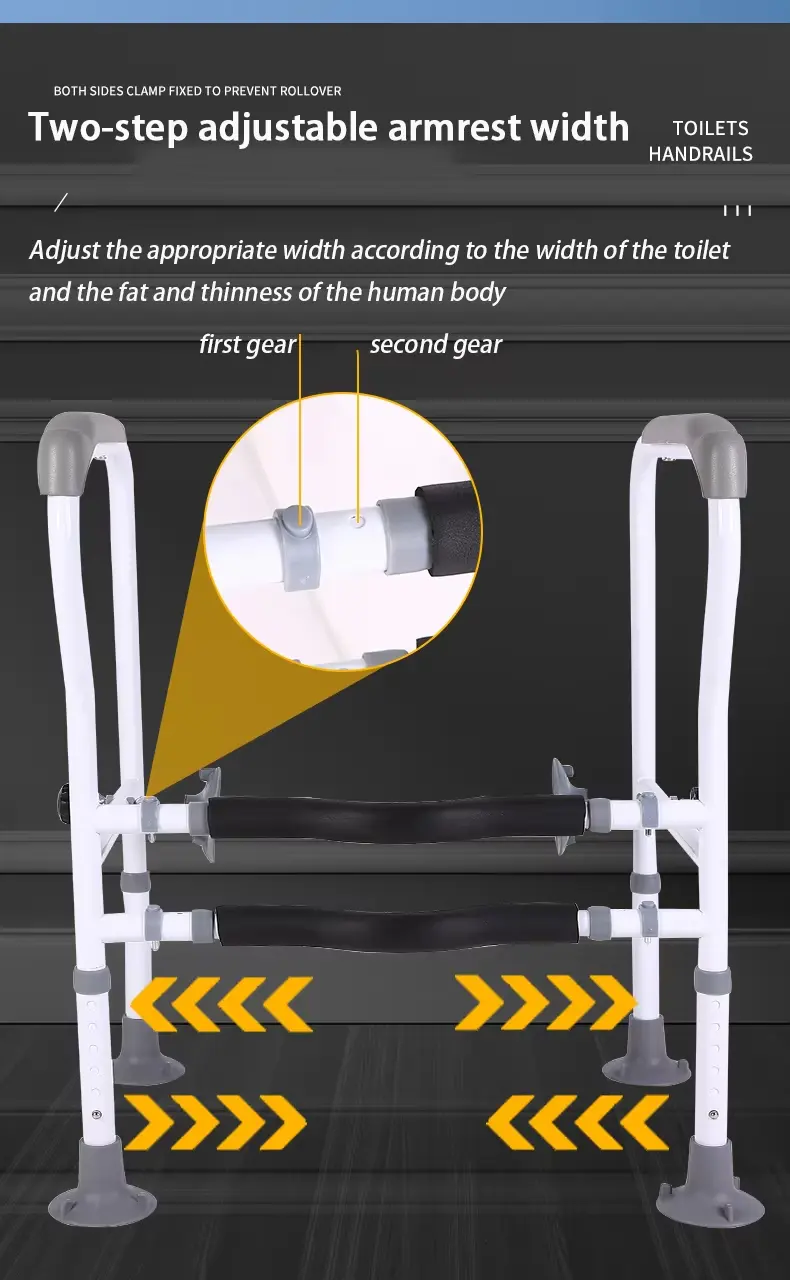 Toilet Safety Rails, Adjustable Toilet Safety Frame for Elderly (11)