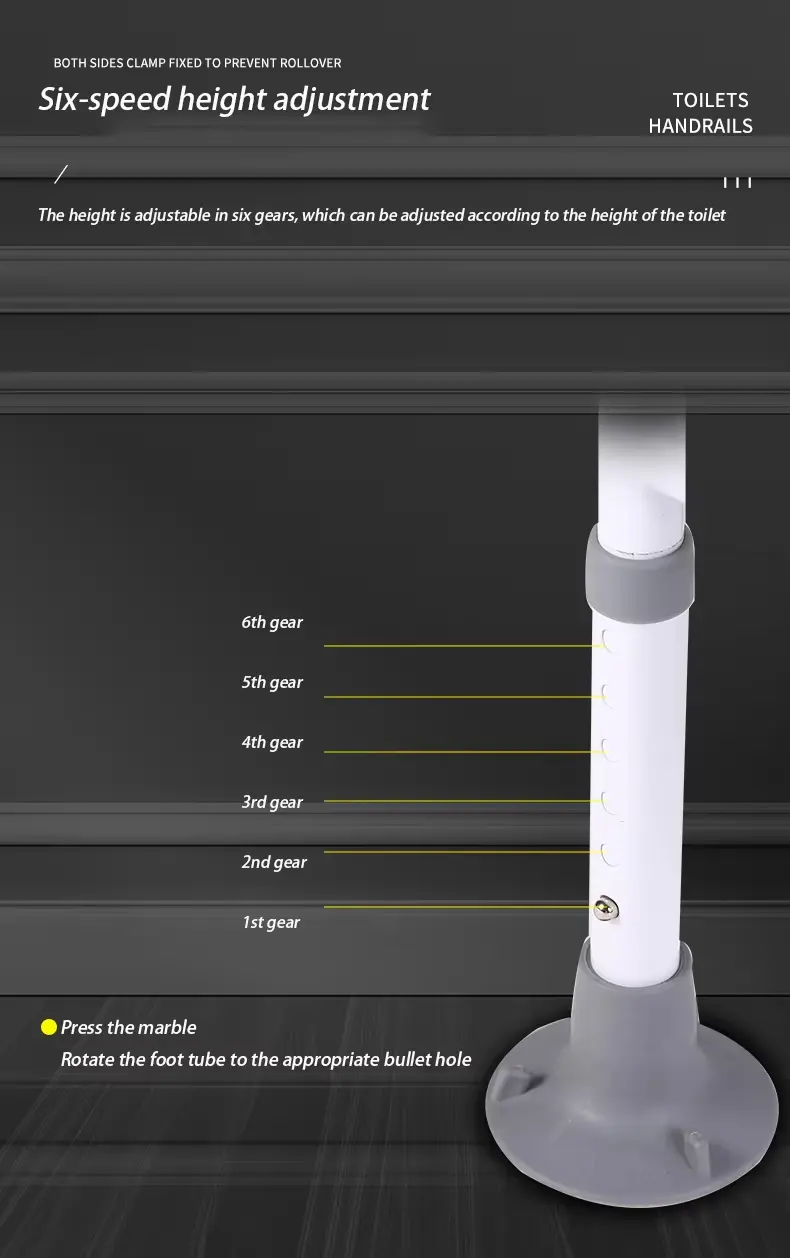 Toilet Safety Rails, Adjustable Toilet Safety Frame for Elderly (13)