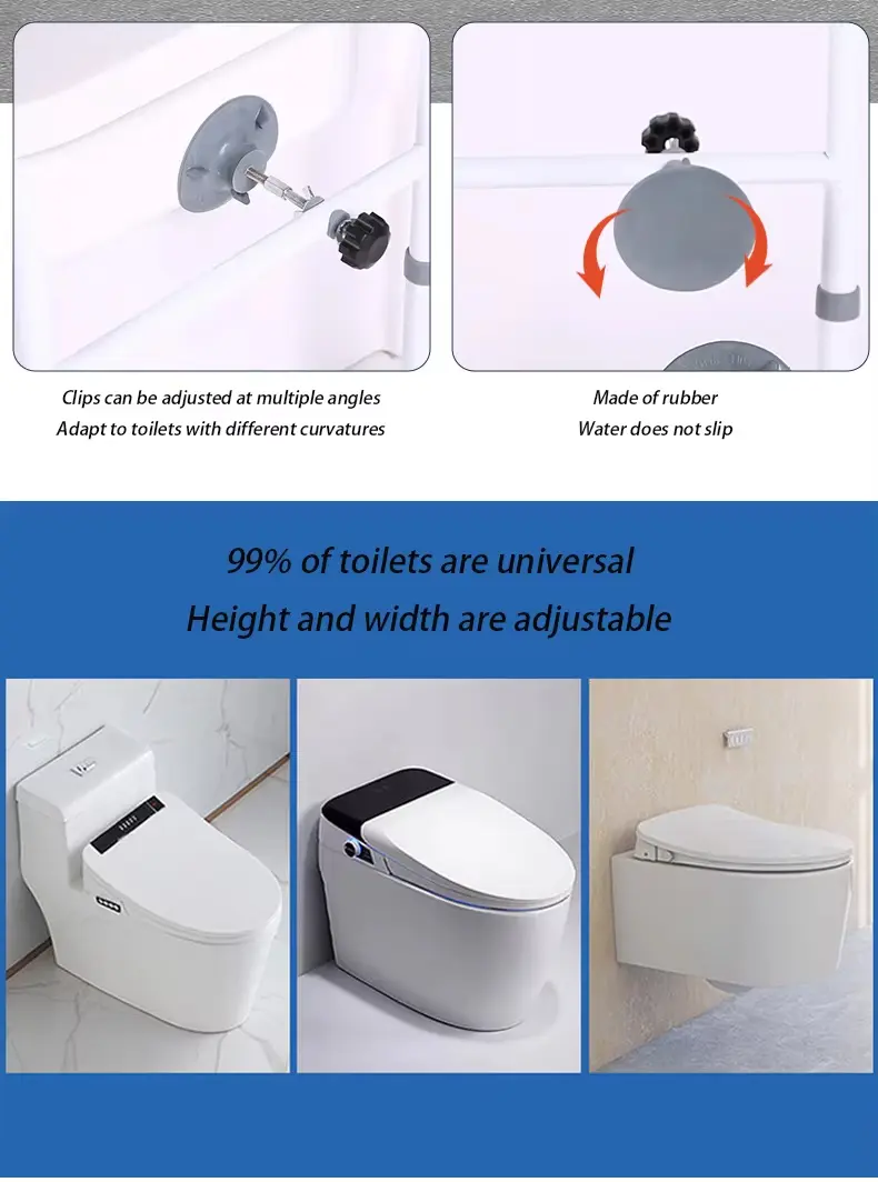 Toilet Safety Rails, Adjustable Toilet Safety Frame for Elderly (5)