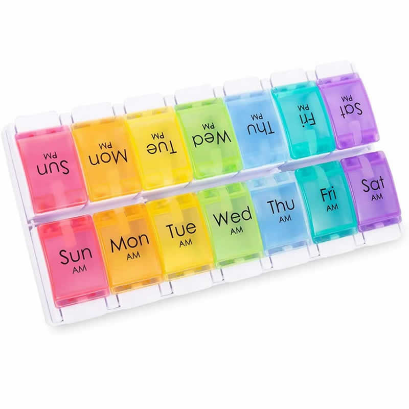 am pm pill organizer box