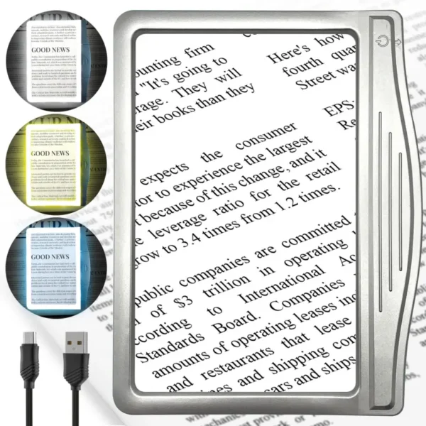 5X Large LED Page Magnifier with Anti Glare Lens (1) (2)