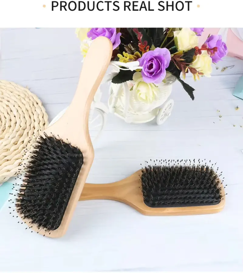 Boar Bristle Paddle Hairbrush (7)