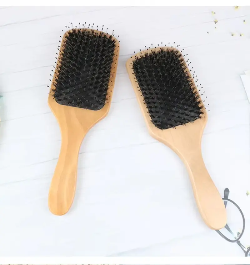 Boar Bristle Paddle Hairbrush (8)