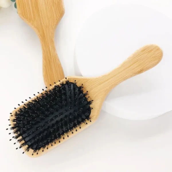 Boar Bristle Paddle Hairbrush(12)