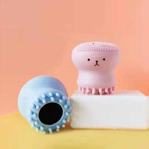 Cute Little Octopus Silicone Face Cleansing Brush (2)