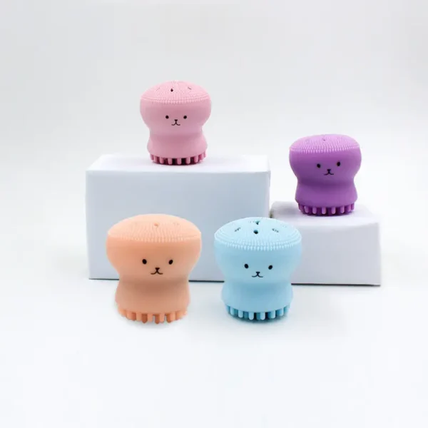 Cute Little Octopus Silicone Face Cleansing Brush (3)