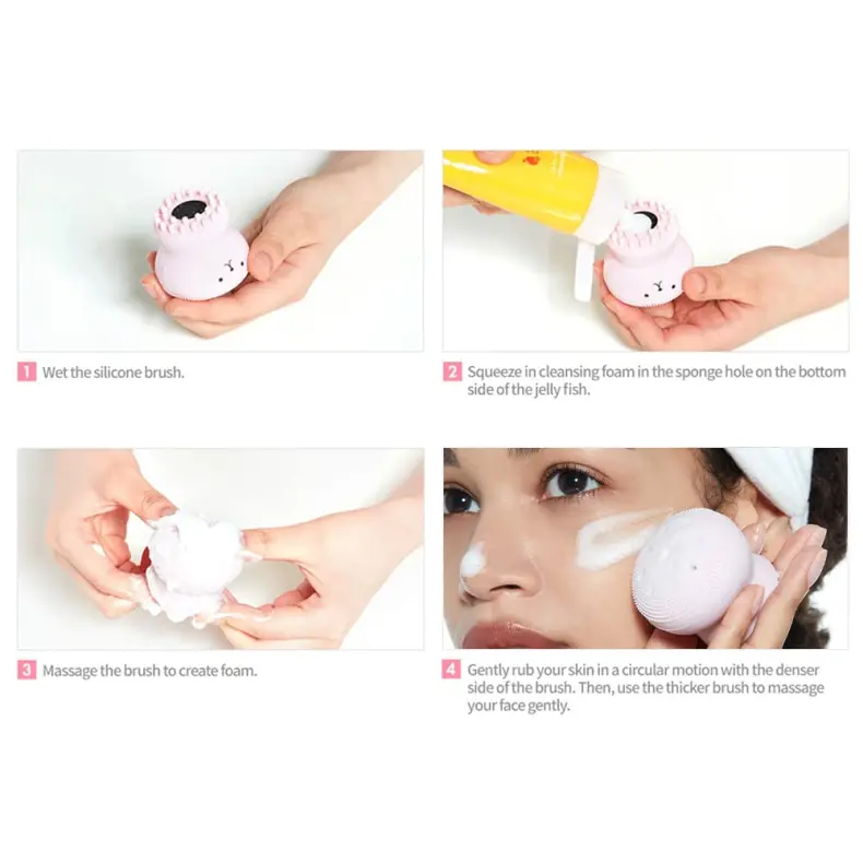 Cute Little Octopus Silicone Face Cleansing Brush (4)