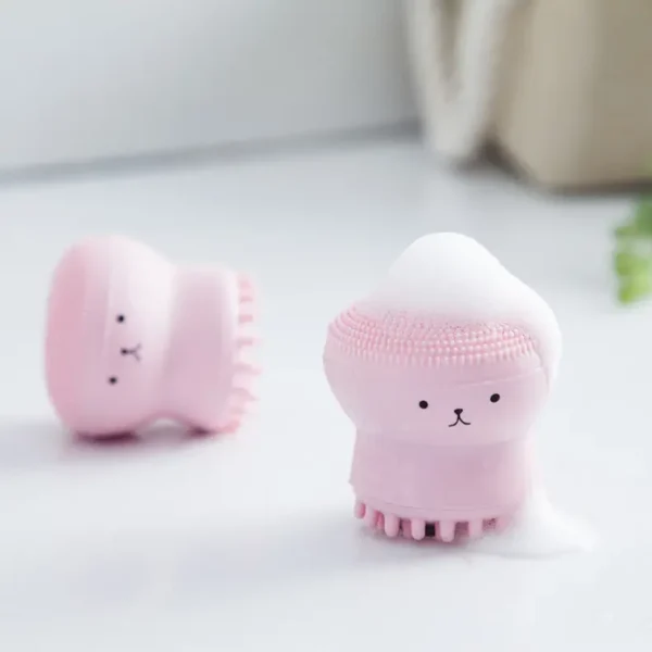 Cute Little Octopus Silicone Face Cleansing Brush (5)