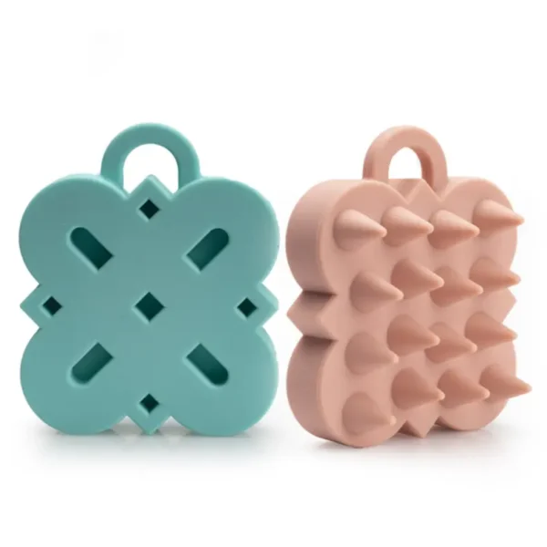 Detangling Extension Silicone Bristle Round Hair Brush (4)