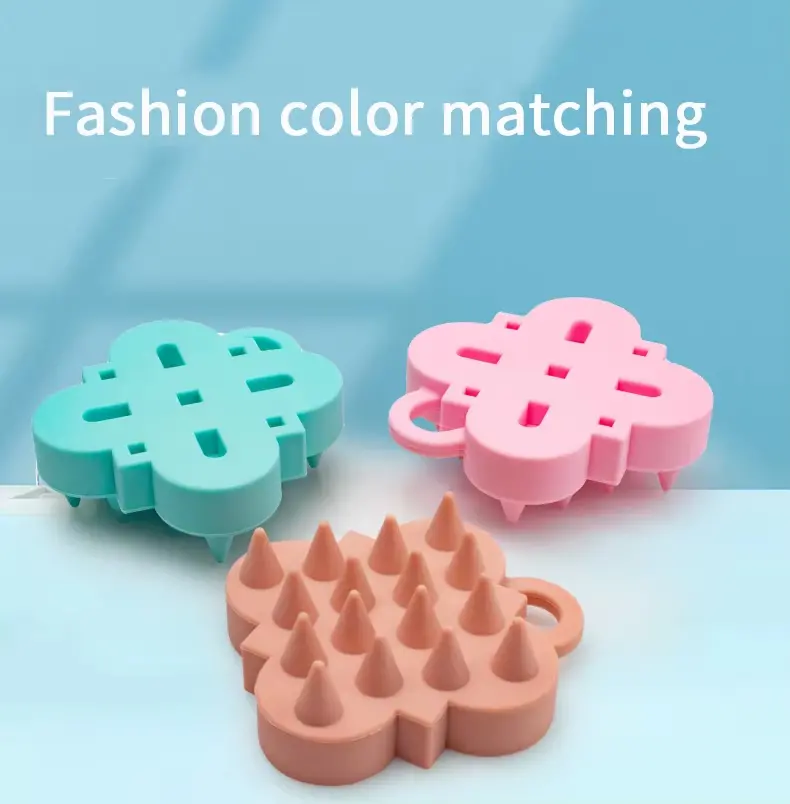 Detangling Extension Silicone Bristle Round Hair Brush (7)