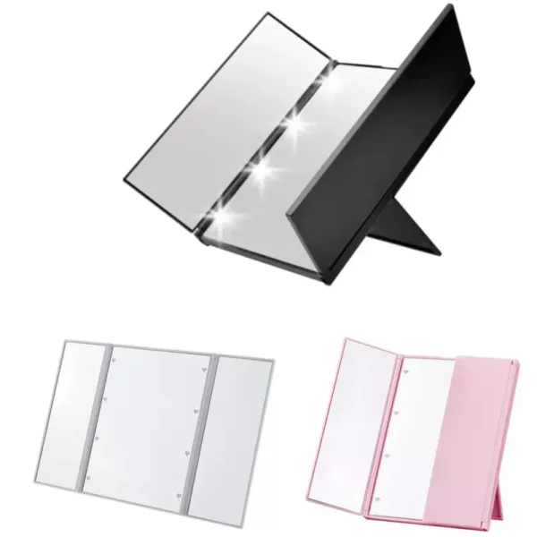 Foldable Make up Mirrors with LED Lights (8)