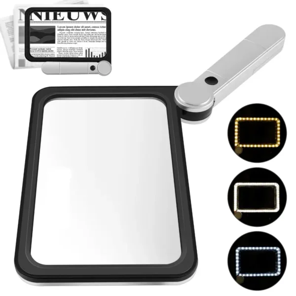 Full Page Reading Magnifier with 72 LED Lamp (2)