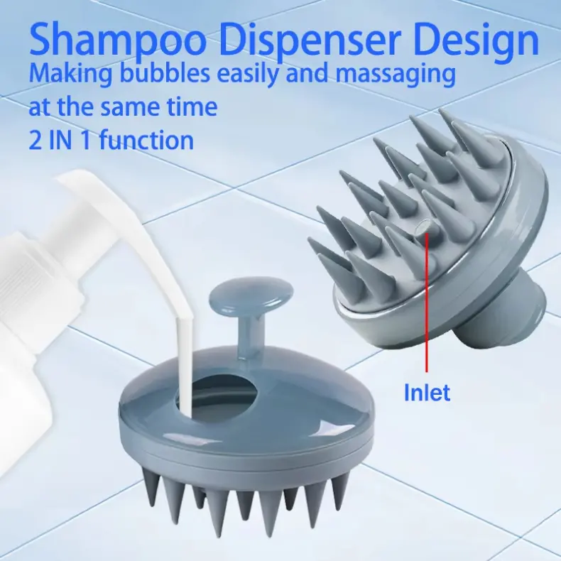 Hair Fur Grooming Cleaning Brush With Shampoo Dispenser (4)