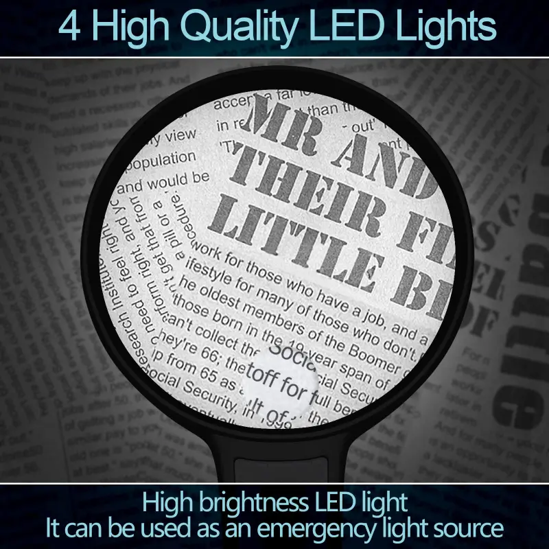 Handheld Magnifier with 4 LED lights (2)