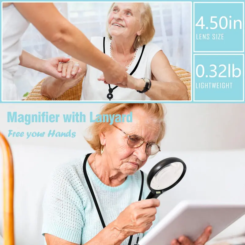 Handheld Magnifier with 4 LED lights (4)