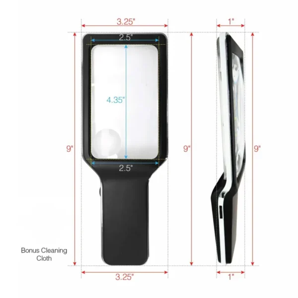 Large Ultra Bright Handheld Reading Magnifier (1)