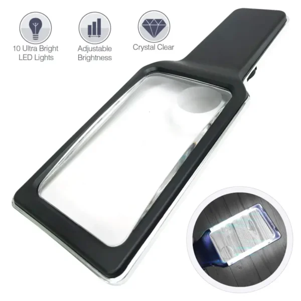 Large Ultra Bright Handheld Reading Magnifier (2)