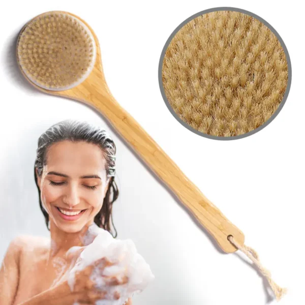 Long Bamboo Handle Bath Brush (5)