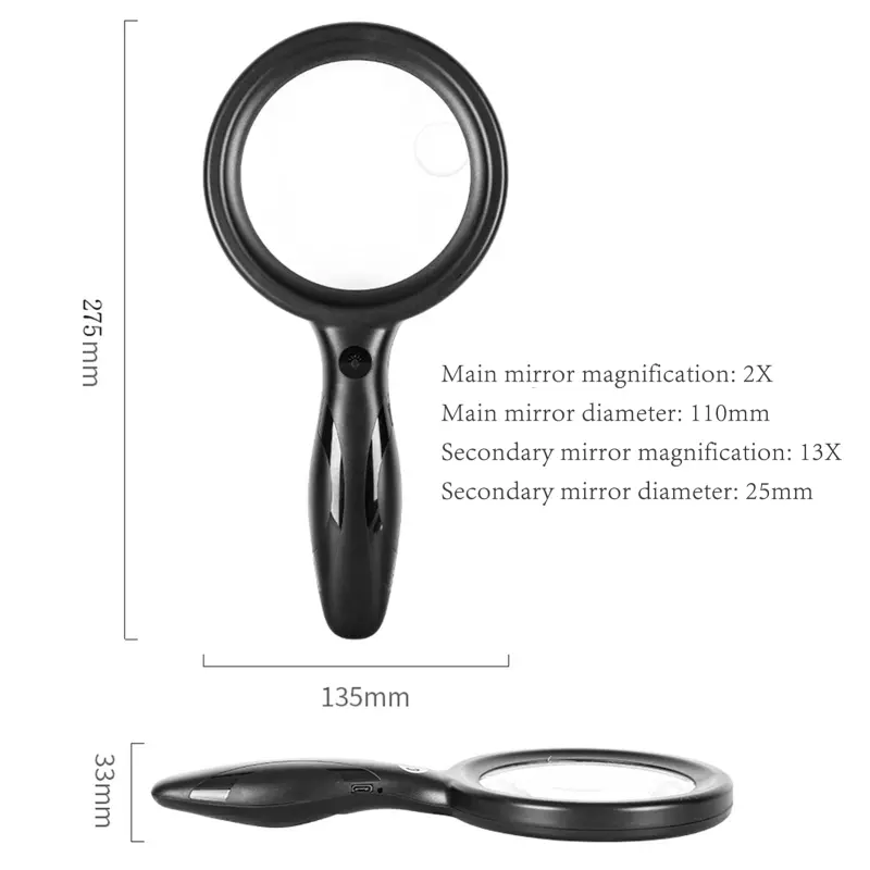 Magnifying Glass with Light 2X 13X (1)