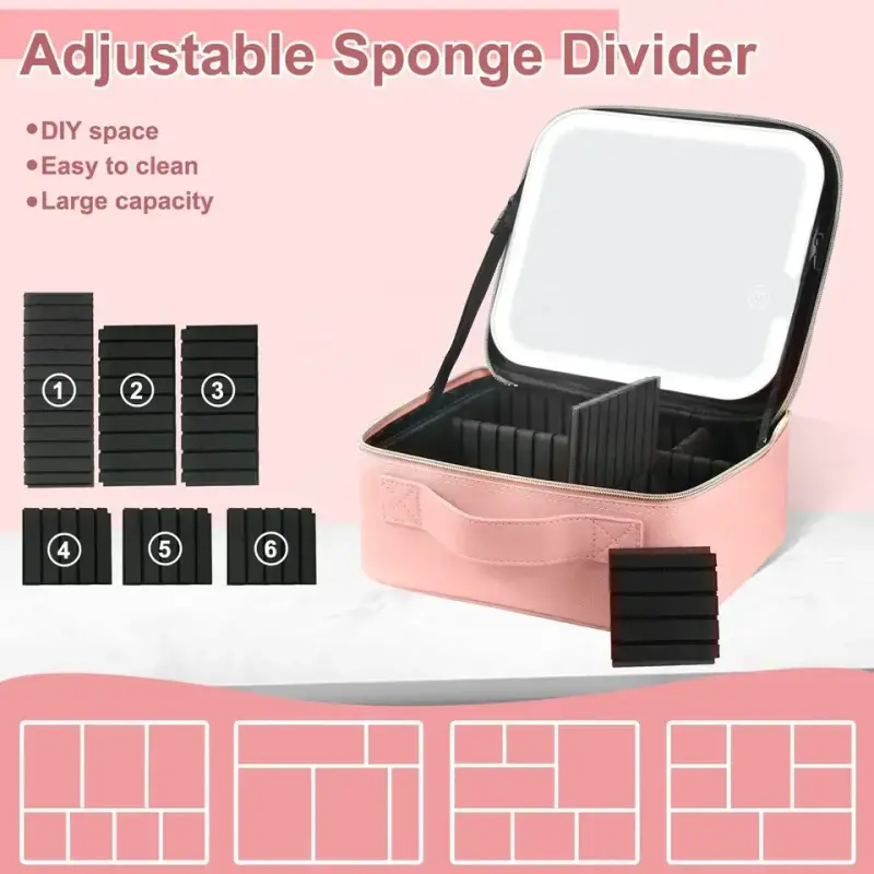 Makeup Bag with Mirror of LED Lighted (3)