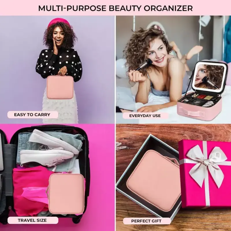 Makeup Bag with Mirror of LED Lighted (4)