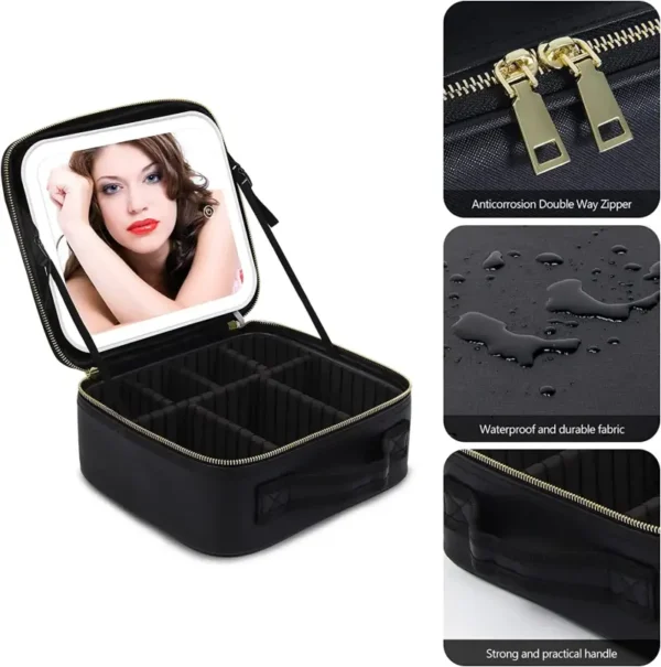 Makeup Bag with Mirror of LED Lighted (6)
