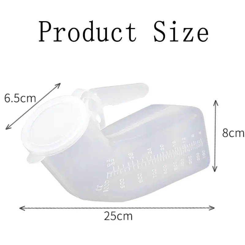 Male Urinal Urine Bottle with Lid (1)