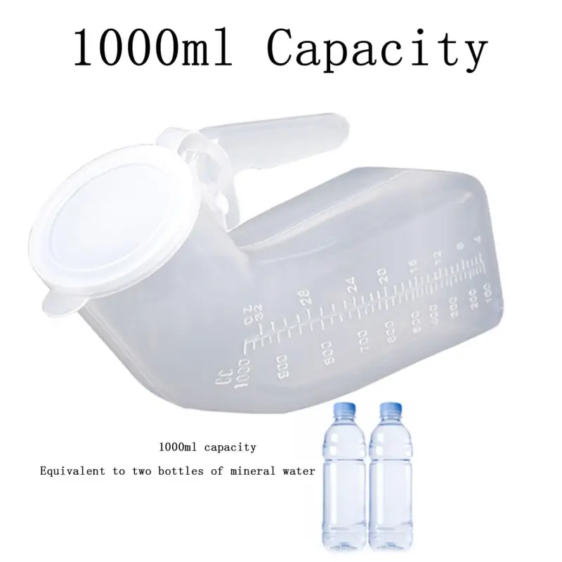 Male Urinal Urine Bottle with Lid (2)