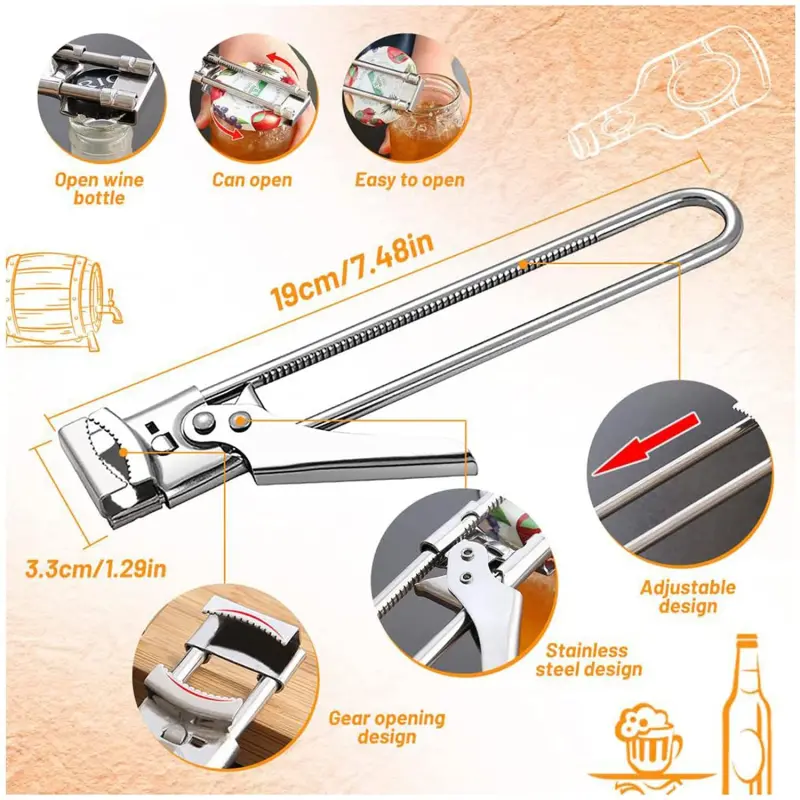 Multifunctional Adjustable Stainless Steel Can Opener (1)
