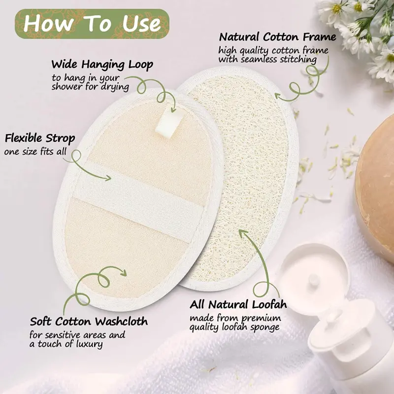 Natural Loofah Bath Sponge (4)