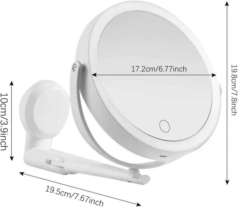 Rechargeable LED Makeup Mirror with Lights & Touch Control (1)