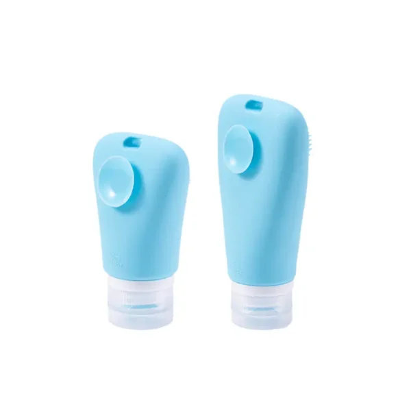 Refillable Silicone Travel Bottles with Facial Brush(4)