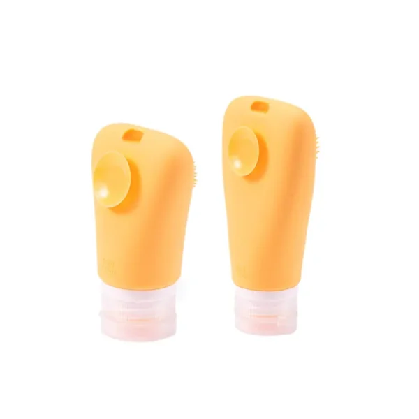 Refillable Silicone Travel Bottles with Facial Brush(5)