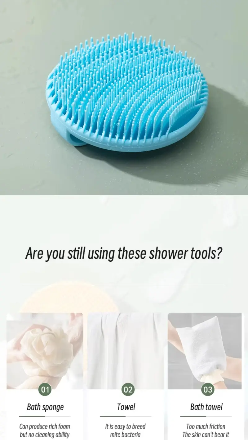 Round Shape Handle Bath Brush (3)