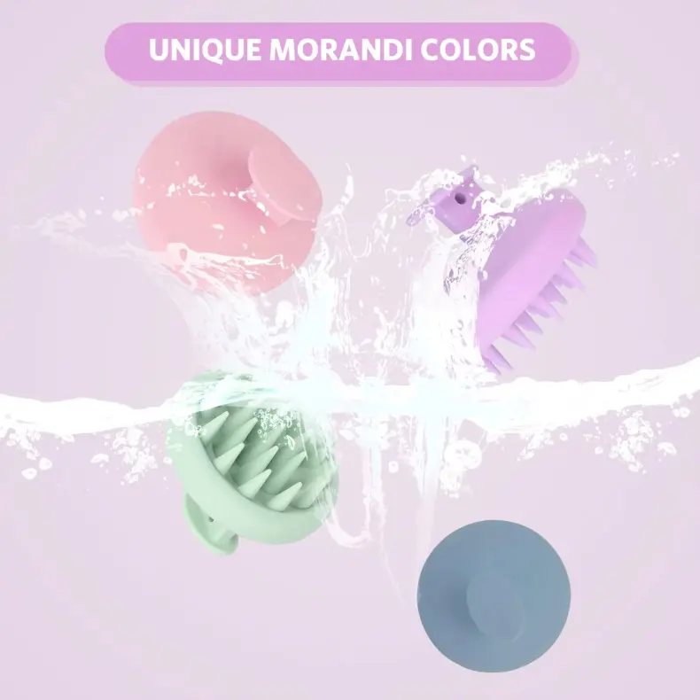 Round Silicone Hair Shampoo Brush (5)