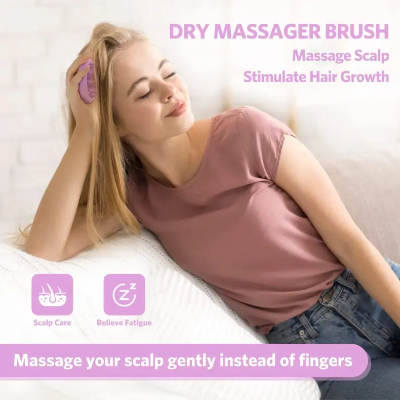 Round Silicone Hair Shampoo Brush (6)