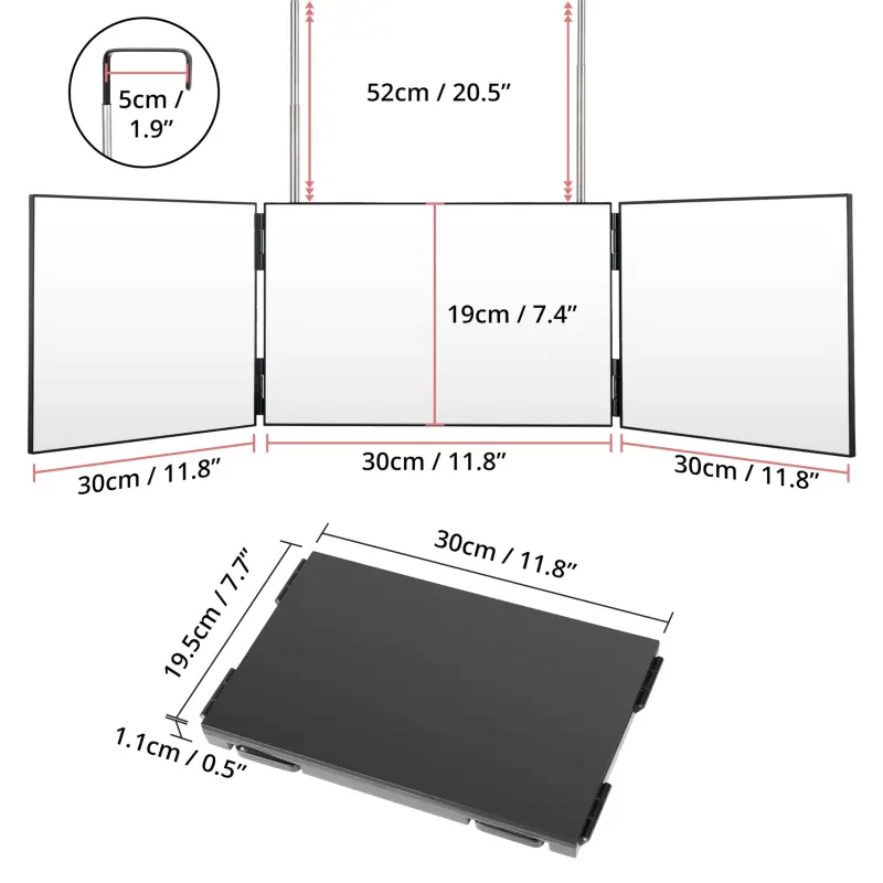 Self Hair Cutting Mirror 3 Way (0)