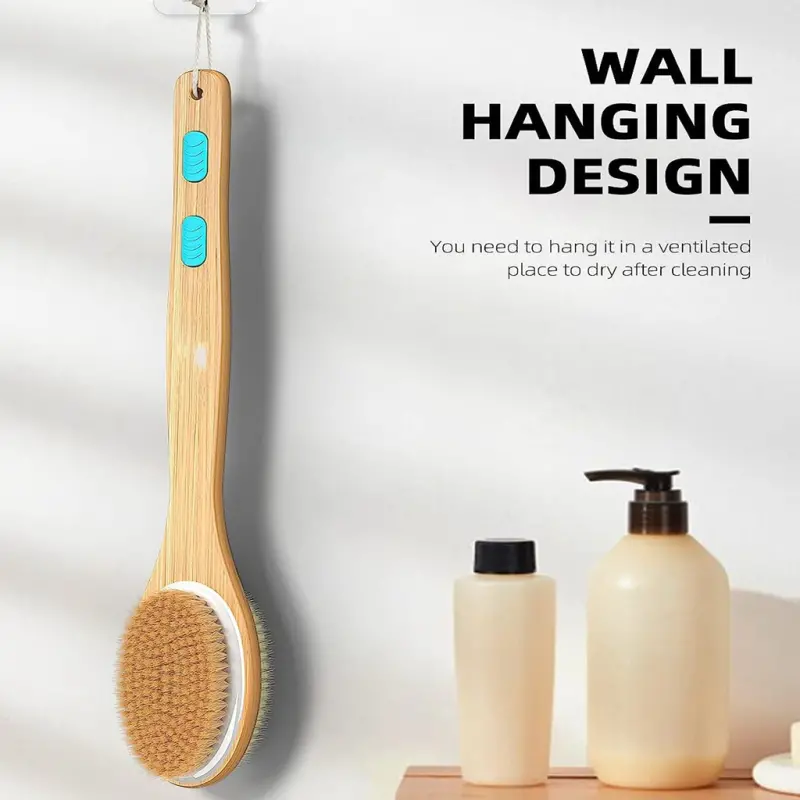 Shower Brush with Soft and Stiff Bristles (1)