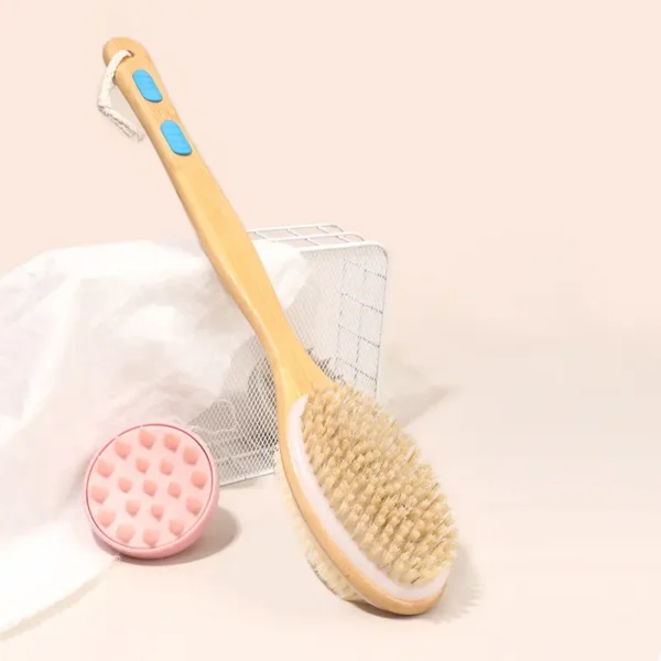 Shower Brush with Soft and Stiff Bristles(7)