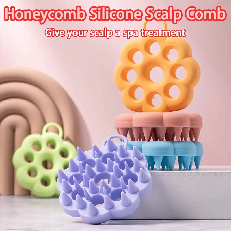 Silicone Flower Shape Hair Scrubber (1)